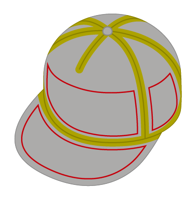 キャップのプリント領域