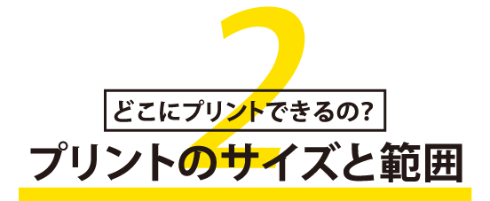 プリントのサイズと範囲